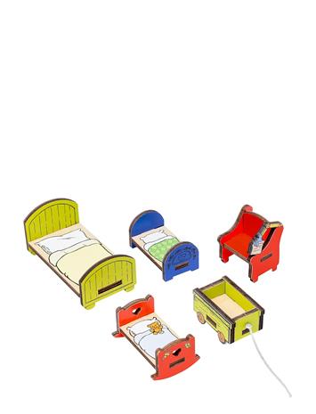 Micki Leksaker Bamse Dockhusmöbler Sovrum - Blue - ONE SIZE