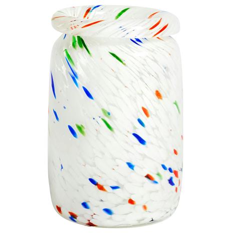 Hay Splash Vase Roll Neck M, White dot