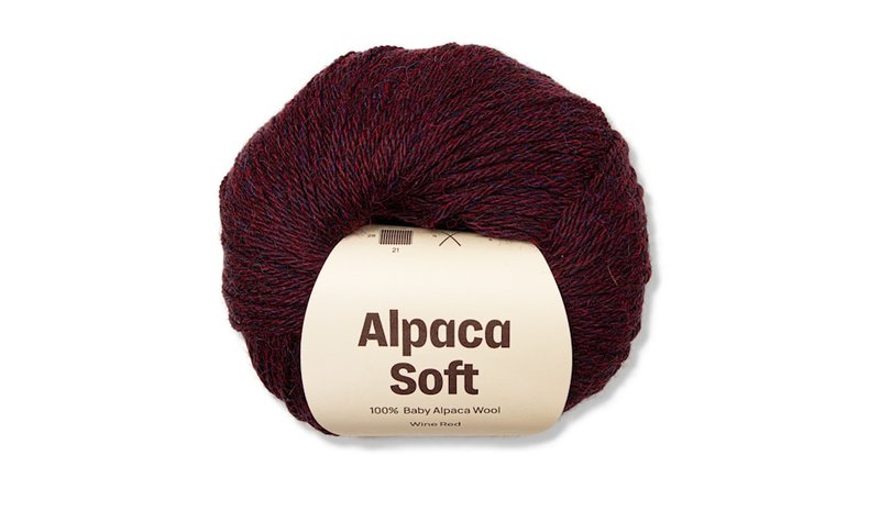 Alpacka Soft 50g Wine red A022 Adlibris – kuva 1/2