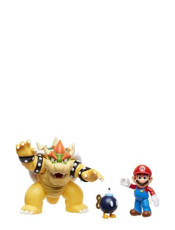 Jakks Super Mario 4 Inch Mario vs. Bowser Figure Set