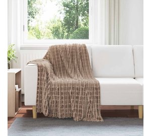 vidaXL Heittopäällys 6 pcs Camel 150 x 130 cm Fleese