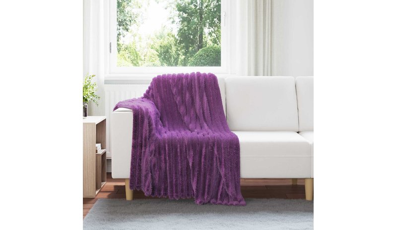vidaXL Heittopäällys 6 pcs Violetti 150 x 130 cm Fleese