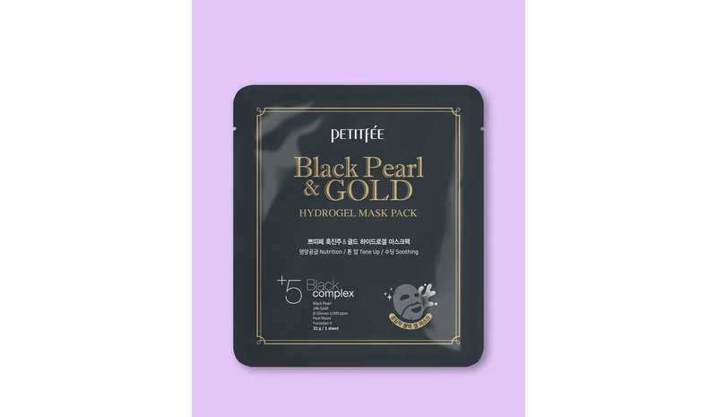 Petitfee & Koelf Black Pearl & Gold Hydrogel Mask Pack - 32 g / 1 sheet