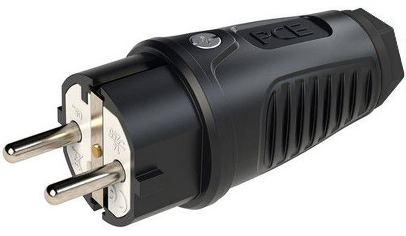 Pistotulppa maadoitettu IP54, 16A, 250 V, kumirunko, PCE
