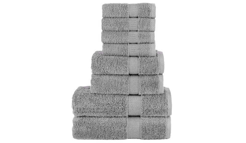 vidaXL Premium Pyyhkeet 8-osaa SOLUND harmaa 600 gsm