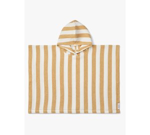 LIEWOOD Paco Kylpyponcho Stripe, White/Yellow Mellow, 3-4 vuotta