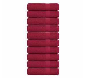 vidaXL Suihkusaippuat FROGN 10 kpl viininpunainen 70x140 cm 360 gsm