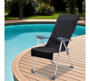vidaXL Ulkotuolipyyhkeet 2 pcs Musta 130 x 60 cm