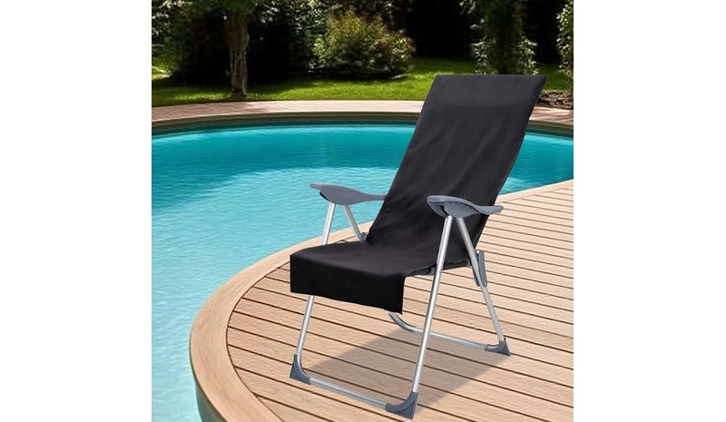 vidaXL Ulkotuolipyyhkeet 2 pcs Musta 130 x 60 cm
