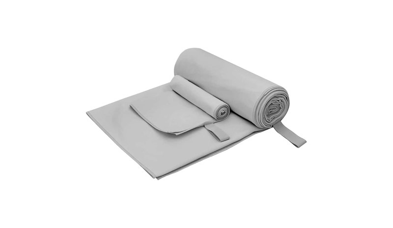 vidaXL Urheilupyyhesetti 2 pcs Harmaa kangas