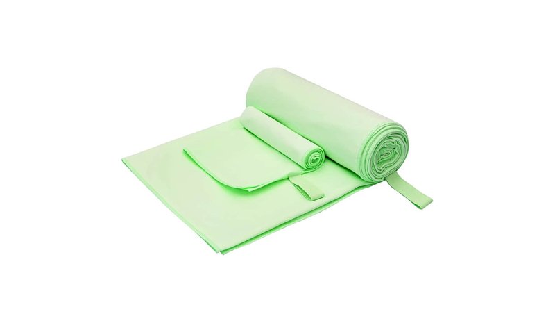 vidaXL Urheilupyyhesetti 2 pcs Vihreä kangas