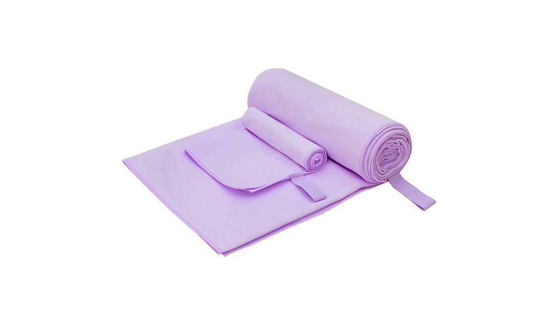 vidaXL Urheilupyyhesetti 2 pcs Violetti kangas