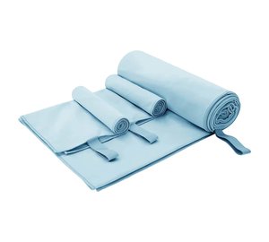 vidaXL Urheilupyyhesetti 3 pcs Sininen Polyesteri ja polyamidi