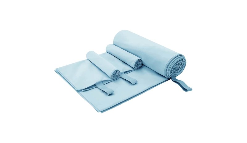 vidaXL Urheilupyyhesetti 3 pcs Sininen Polyesteri ja polyamidi