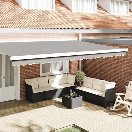 vidaXL Liiterin räystäspelli Vaaleanharmaa 480 x 20 cm Kangas