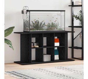 vidaXL Akvaarioteline musta tammi 120x40x60 cm tekopuu