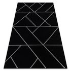 Matto EMERALD 7543 glamouria, tyylikäs geometrinen musta / hopea, 120x170