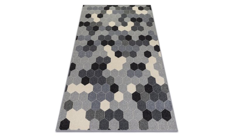 Matto HEOS 78537 harmaa / kerma kuusikulmio – kuva 1/1