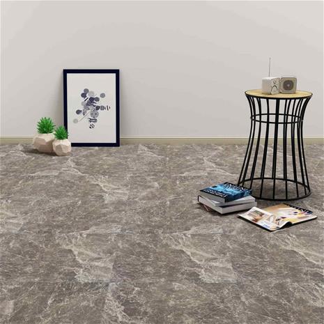 vidaXL Lattialankut 55 pcs Musta 5,11 m² Polyvinyylikloridi