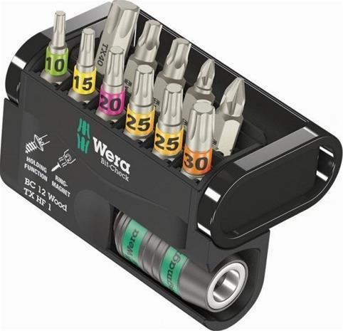 Wera Bit-check 12 Wood Tx Hf Set Rapidaptorilla