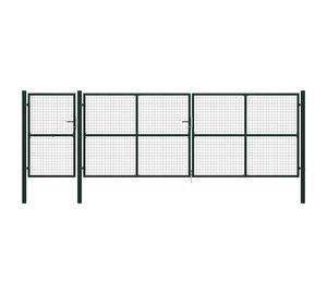 vidaXL Puutarhanportti teräs 500x150 cm vihreä