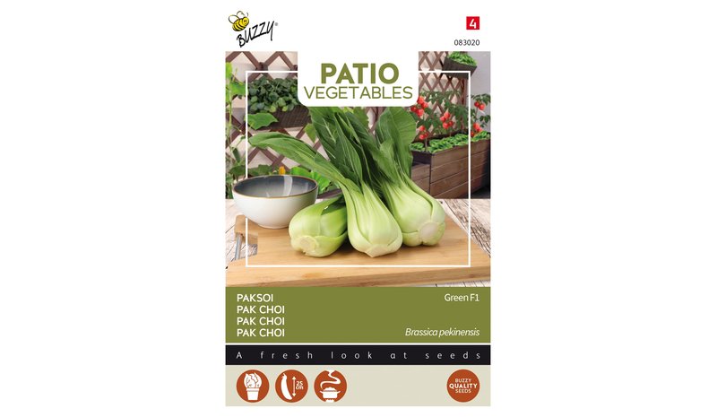 BUZZY PATIO VEGGIES PAK CHOI GREEN F1