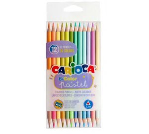 CARIOCA BICOLOR PASTEL 12KPL PUUVä?RIKYNä?