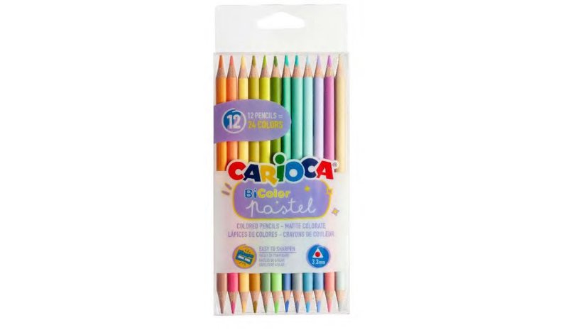 CARIOCA BICOLOR PASTEL 12KPL PUUVä?RIKYNä?