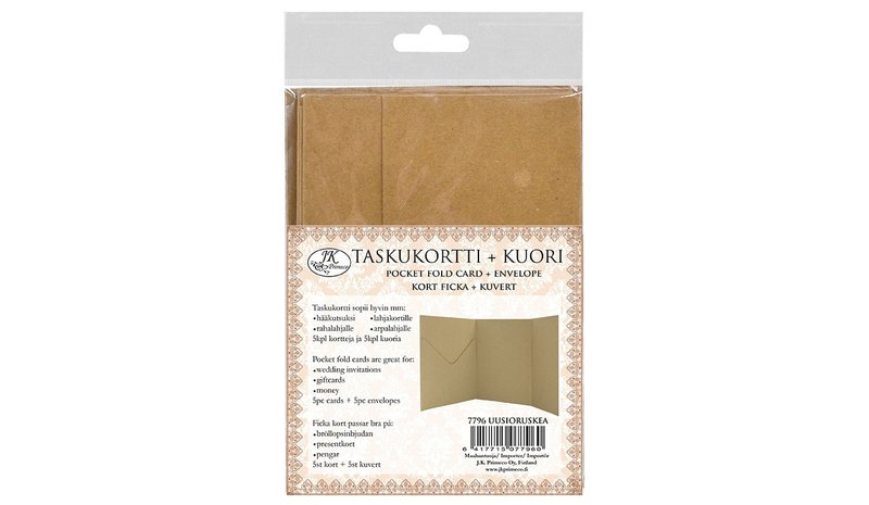 JKP UUSIORUSKEA 5 KPL TASKUKORTTI+KUORI