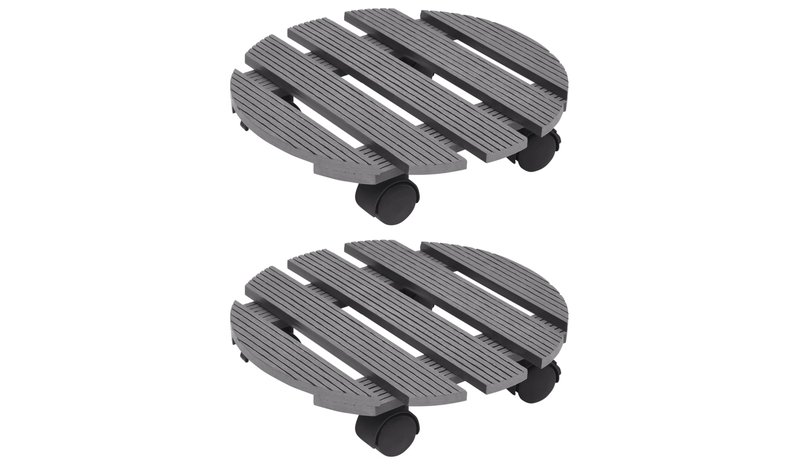 vidaXL Kasvirullakot 2 kpl harmaa Ø30x7,5 cm WPC