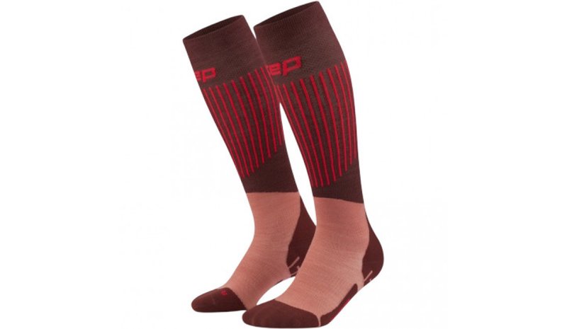 CEP Ski Ultralight Socks Tall 3.0, laskettelusukat, naisten, ruskea