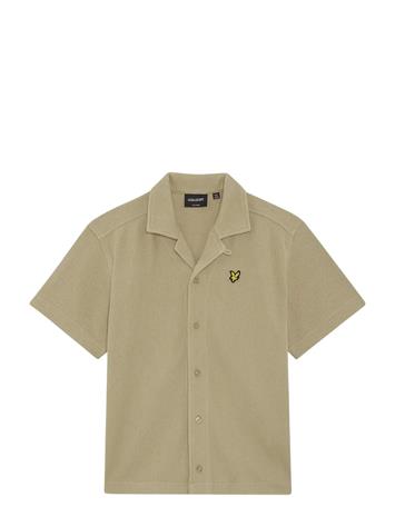 Lyle & Scott Ss Waffle Shirt - Beige - 152-158