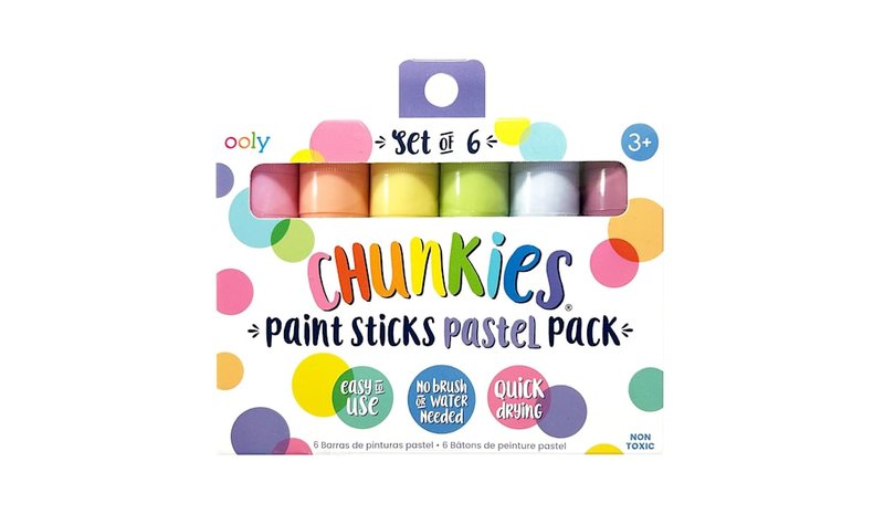Ooly Ooly Chunkies 6 Pcs - Paint Stick Pastel - Multi/patterned - ONE SIZE