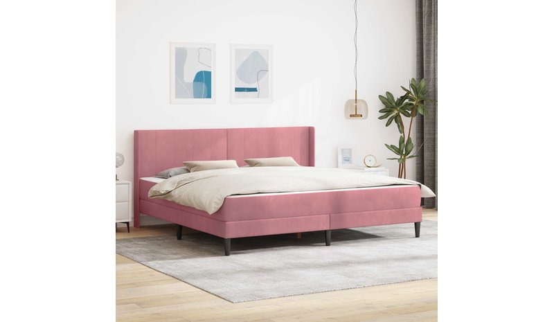 vidaXL Sängyn runko Pinkki 6FT Super King Size Sametti