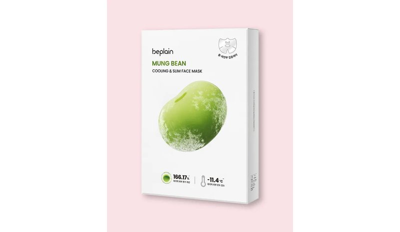 Beplain Mung Bean Cooling & Slim Face Mask - 20 ml * 10 sheets