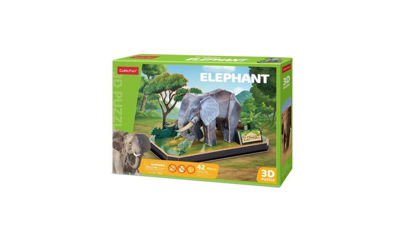 Cubic Fun 3D Puzzle Elephant 3D Palapeli