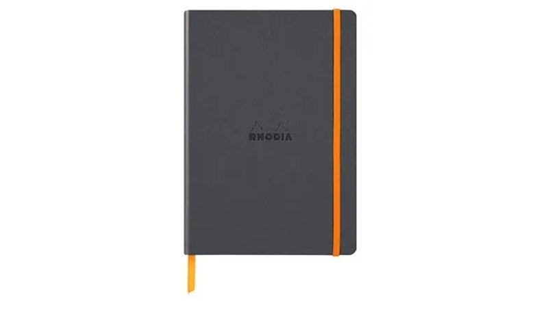 Rhodiarama softcover A5 dot titanium – kuva 1/1