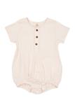 Copenhagen Colors Seersucker Romper W. Sleeves - Pink - 86
