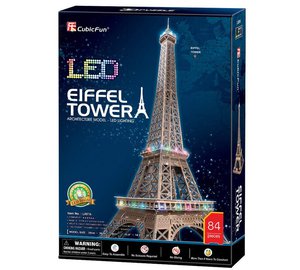 Cubic Fun 3D Puzzle Eiffel Tower with LED Lighting 3D Palapeli