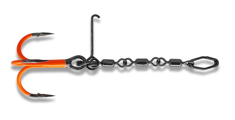 VMC Pike Chain UV yhdellä oranssilla 2/0 koukulla rigi