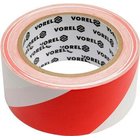 Rajoitusnauha punainen valkoinen 100m 75mm PVC varoitusmerkintään 75233 TOYA