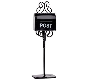 Miniatyyri â€“ Musta postilaatikko, 11 cm