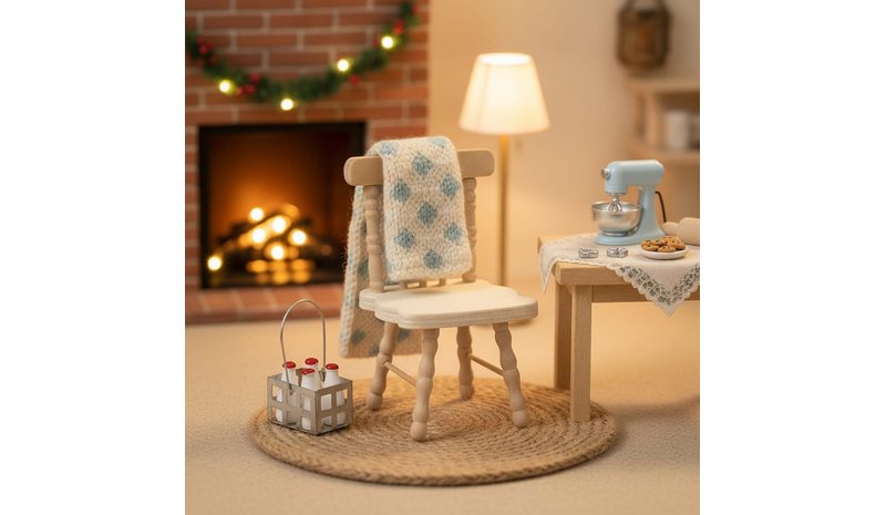 Miniatyyri – Puinen tuoli, 7,5 cm