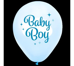 Ilmapallot - Baby Boy, vaaleansininen, 30 cm, 8 kpl