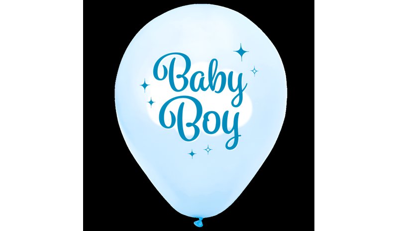 Ilmapallot - Baby Boy, vaaleansininen, 30 cm, 8 kpl