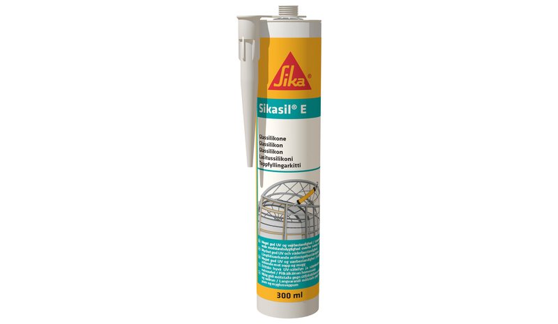 Sika Sil-E Tiivistysmassa 300 ml, silikoni Väritön – kuva 1/1