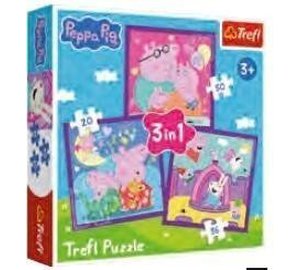Trefl Pipsa Possu - Peppa Pig's habits 3-in-1 palapeli