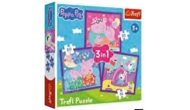 Trefl Pipsa Possu - Peppa Pig's habits 3-in-1 palapeli