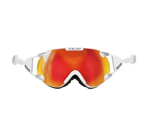 Laskettelulasit Casco FX-70 Carbonic, valkoiset/oranssit