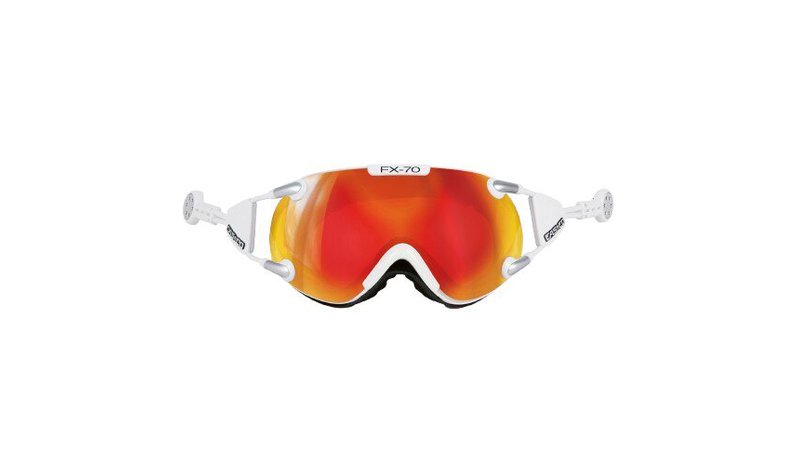 Laskettelulasit Casco FX-70 Carbonic, valkoiset/oranssit